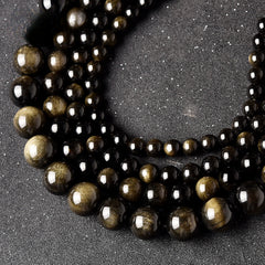 OZ DIY BK6002 Golden Obsidian Loose Bead
