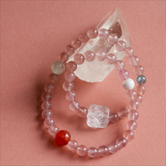 OZ Dorothy Series PK1003 Strawberry Rose Quartz Bracelet
