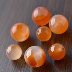 OZ DIY RD6003 Red Agate Loose Bead