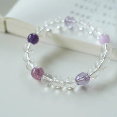 OZ Dorothy Series WH1004 Clear Quartz Amethyst Bracelet