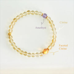 OZ Dorothy Series YE1003 Clear Citrine Bracelet