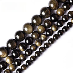 OZ DIY BK6002 Golden Obsidian Loose Bead
