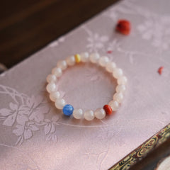 OZ Dunhuang Series PK1000 Pink Chalcedony & Southern Red Agate Bracelet