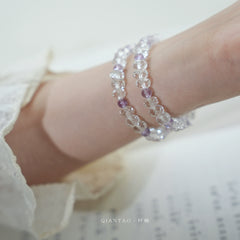 OZ Dorothy Series WH1003 Clear Quartz & Amethyst Bracelet