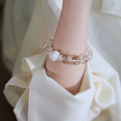 OZ Dorothy Series WH1006 Clear Quartz & White Phantom Crystal Bracelet