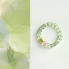 OZ Dorothy Series GN1001 Prehnite & Rose Quartz Bracelet