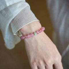 OZ Dorothy Series PK1007 Cherry Blossom Rhodonite & Rose Quartz Bracelet