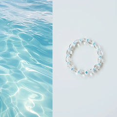 OZ Dorothy Series WH1000 White Crystal Aquamarine Bracelet