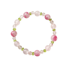 OZ Dorothy Series PK1009 Rhodonite, Rose Quartz & Peridot Bracelet