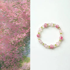 OZ Dorothy Series PK1009 Rhodonite, Rose Quartz & Peridot Bracelet
