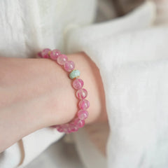 OZ Dorothy Series PK1007 Cherry Blossom Rhodonite & Rose Quartz Bracelet