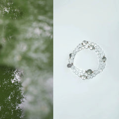 OZ Dorothy Series WH1002 Clear Quartz & Green Phantom Bracelet