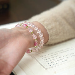 OZ Dorothy Series PK1008 Mozambique Star Six-Pointed Star Rose Quartz Bracelet