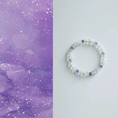 OZ Dorothy Series WH1003 Clear Quartz & Amethyst Bracelet