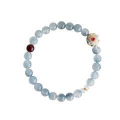 OZ Dunhuang Series BU1001 Blue Rabbit Hair Crystal Bracelet