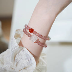 OZ Dorothy Series PK1003 Strawberry Rose Quartz Bracelet
