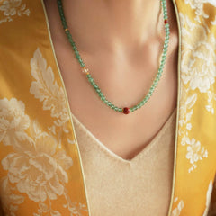 OZ Dorothy Series GN1000 Strawberry Green Quartz & Southern Red Agate Bracelet