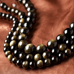 OZ DIY BK6002 Golden Obsidian Loose Bead