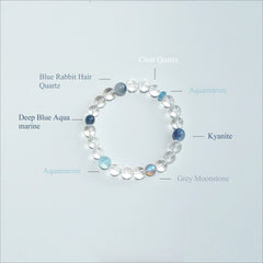OZ Dorothy Series WH1005 Clarity Clear Quartz & Aquamarine