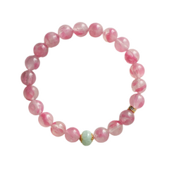 OZ Dorothy Series PK1007 Cherry Blossom Rhodonite & Rose Quartz Bracelet