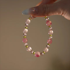OZ Dorothy Series PK1009 Rhodonite, Rose Quartz & Peridot Bracelet