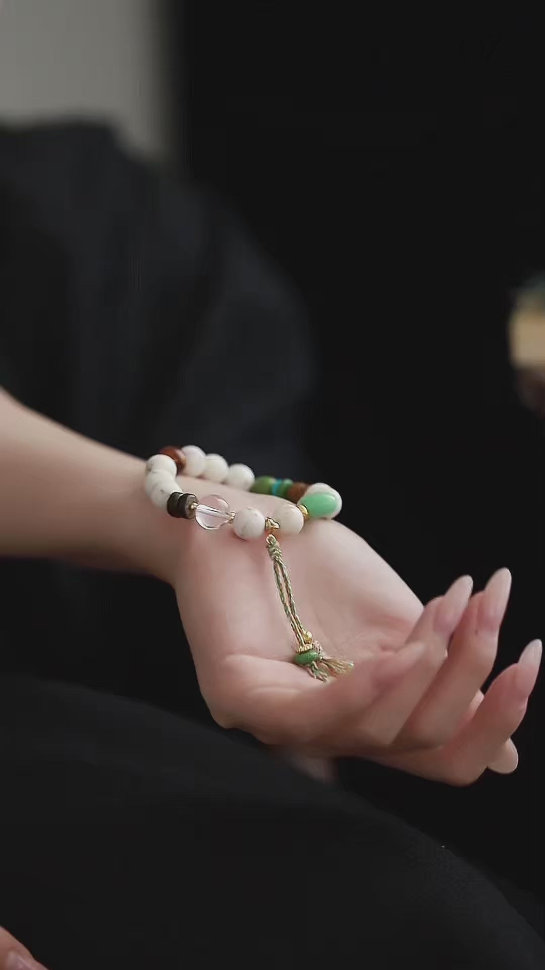 OZ Himalaya Series WH1009 Boho Howlite &Tiger's Eye Beaded Bracelet