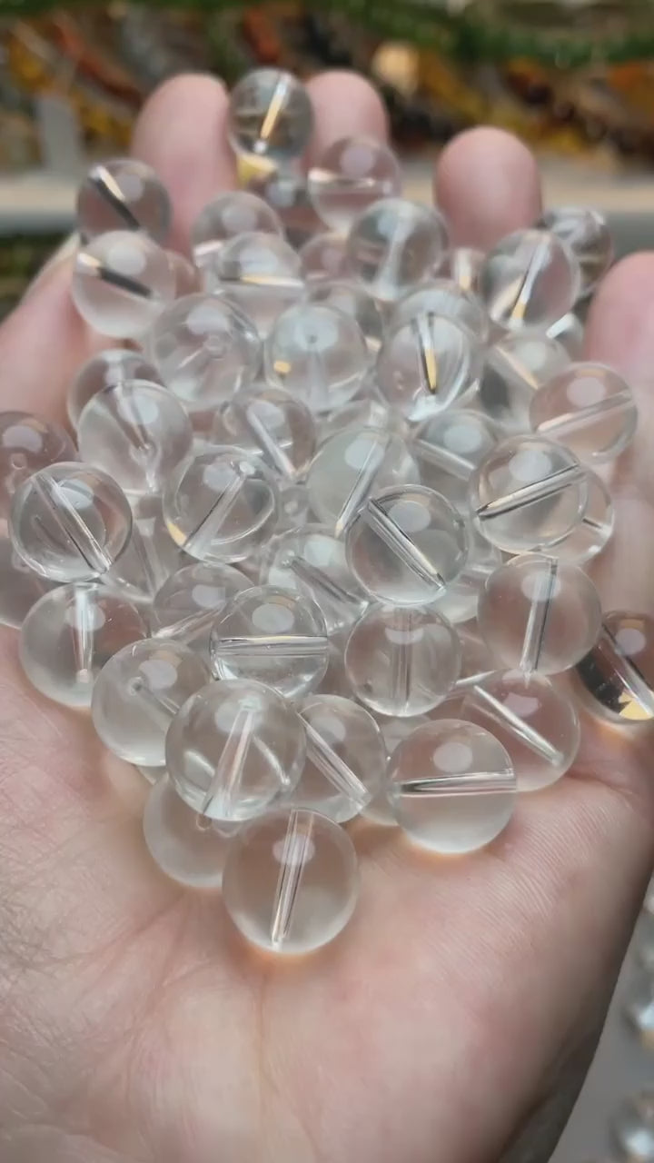 OZ DIY WH6000 White Clear Quartz Loose Bead