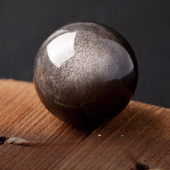 OZ DIY BK6004 Silver Sheen Obsidian Loose Bead
