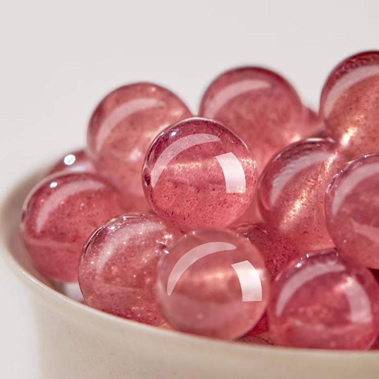 OZ DIY RD6002 Strawberry Quartz Loose Bead