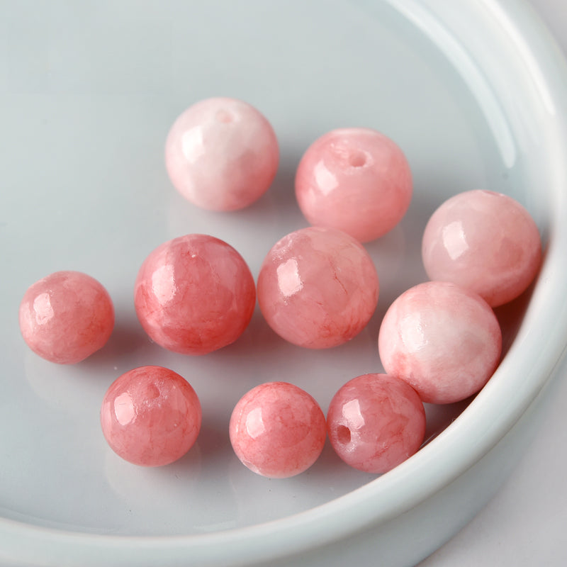 OZ DIY PK6002 Pink Chalcedony Loose Bead