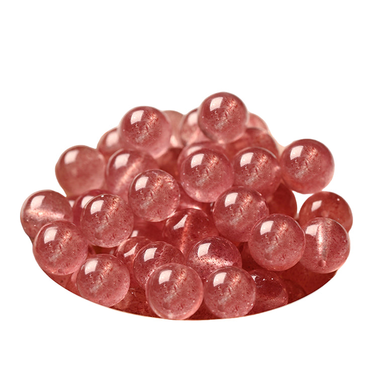 OZ DIY RD6002 Strawberry Quartz Loose Bead