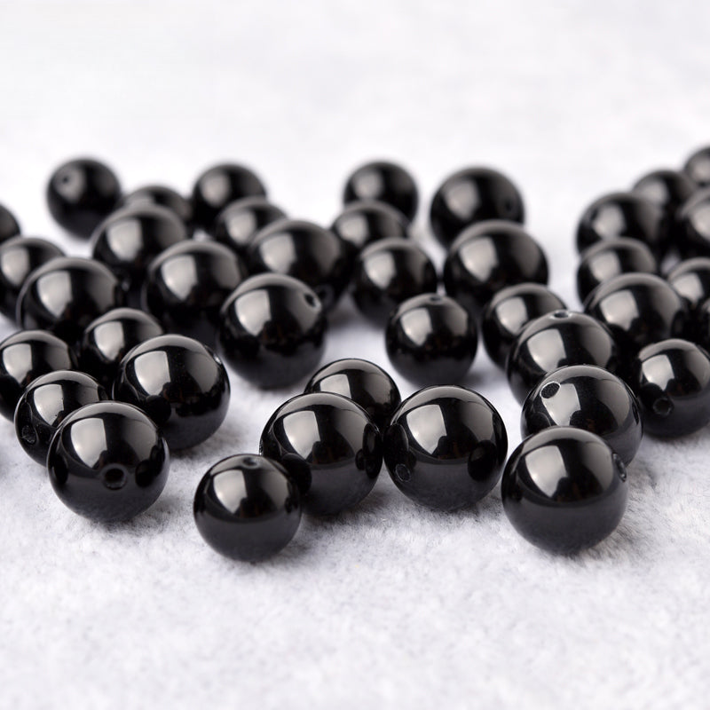 OZ DIY BK6003 Black Obsidian Loose Bead