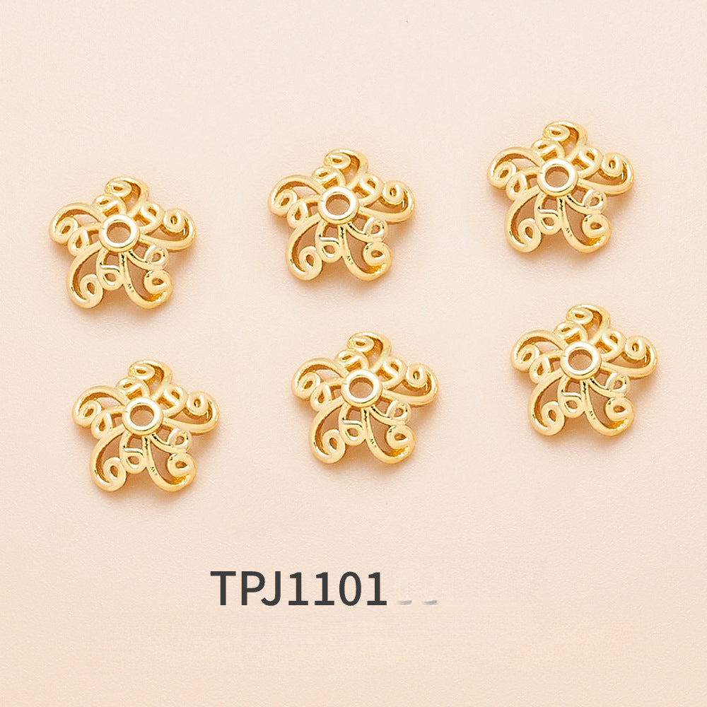 OZ DIY AC10000 Golden Bead Cap (10 Pcs)