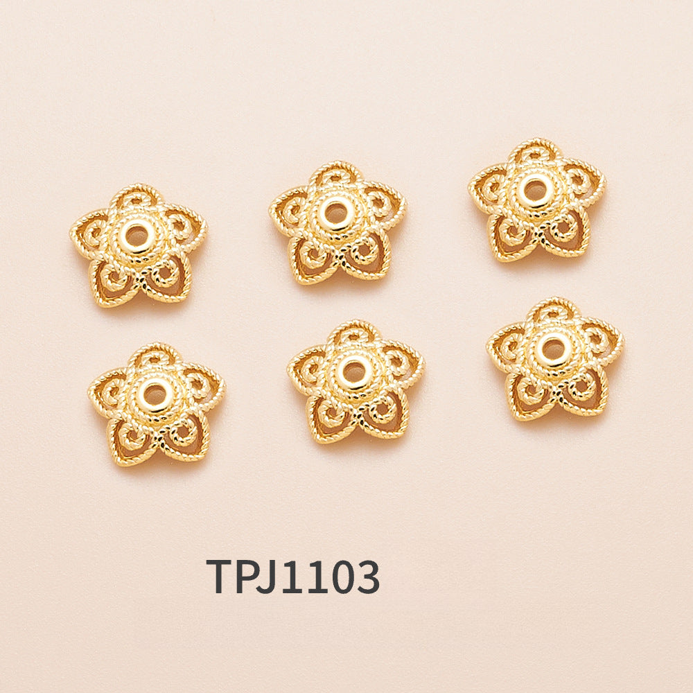OZ DIY AC10000 Golden Bead Cap (10 Pcs)