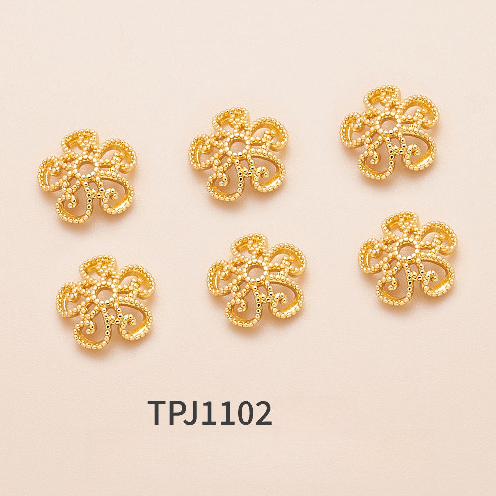 OZ DIY AC10000 Golden Bead Cap (10 Pcs)