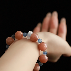 OZ Himalaya Series RD1001 Elegant Sunstone & Blue Kyanite Bracelet
