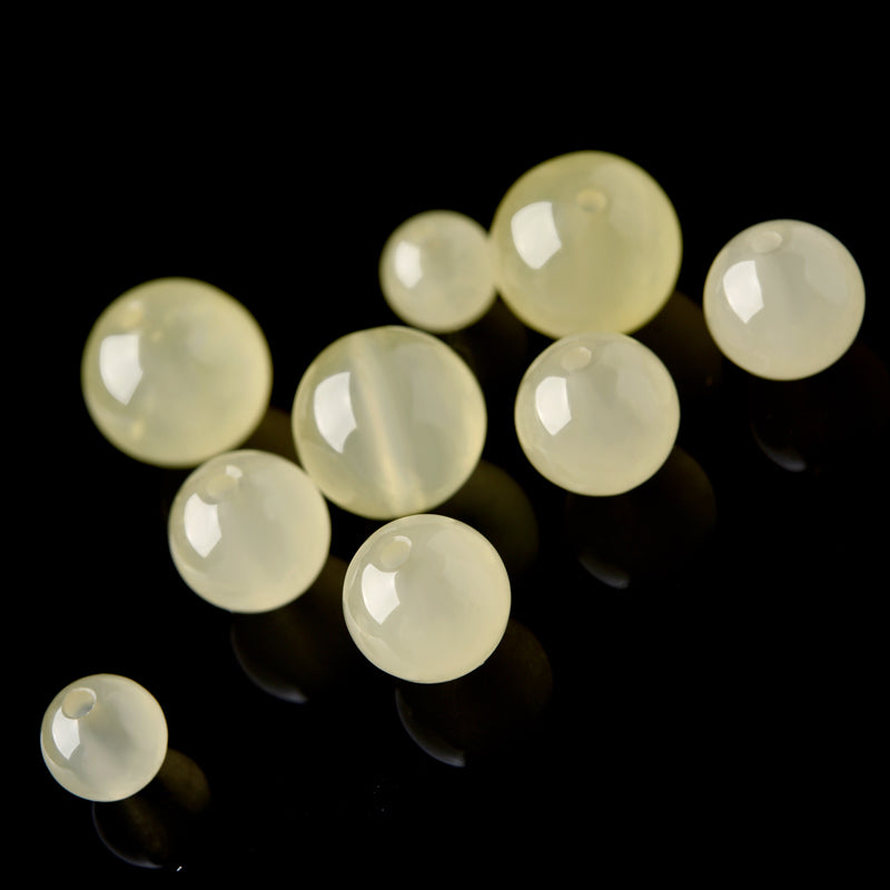 OZ DIY YE6000 Yellow Chalcedony Loose Bead