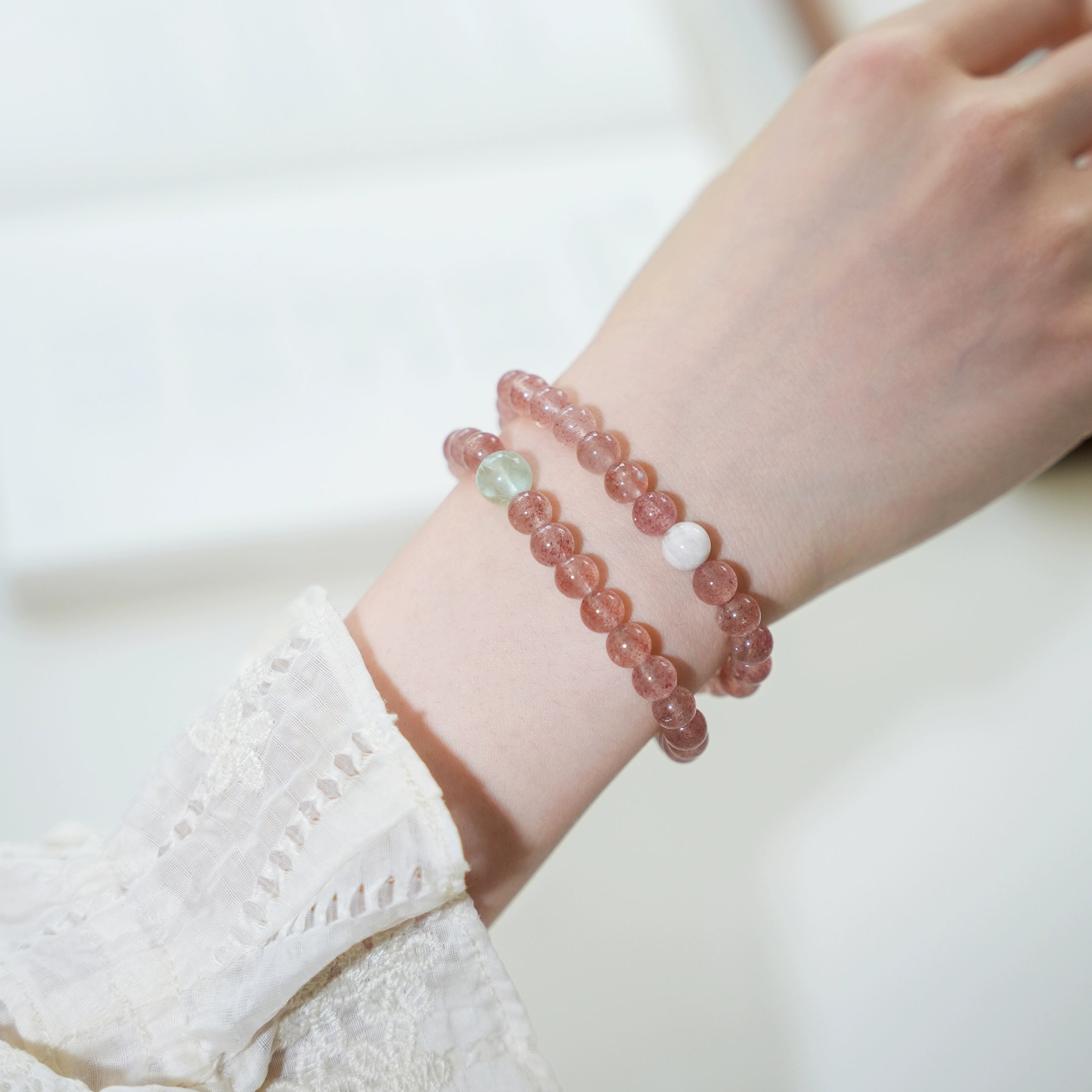 OZ Dorothy Series PK1003 Strawberry Rose Quartz Bracelet