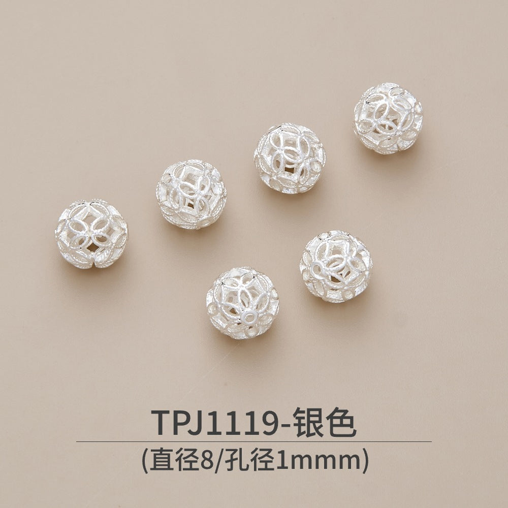 OZ DIY AC13000 8mm/10mm Gold Plated Spacer Bead (3 Pcs)