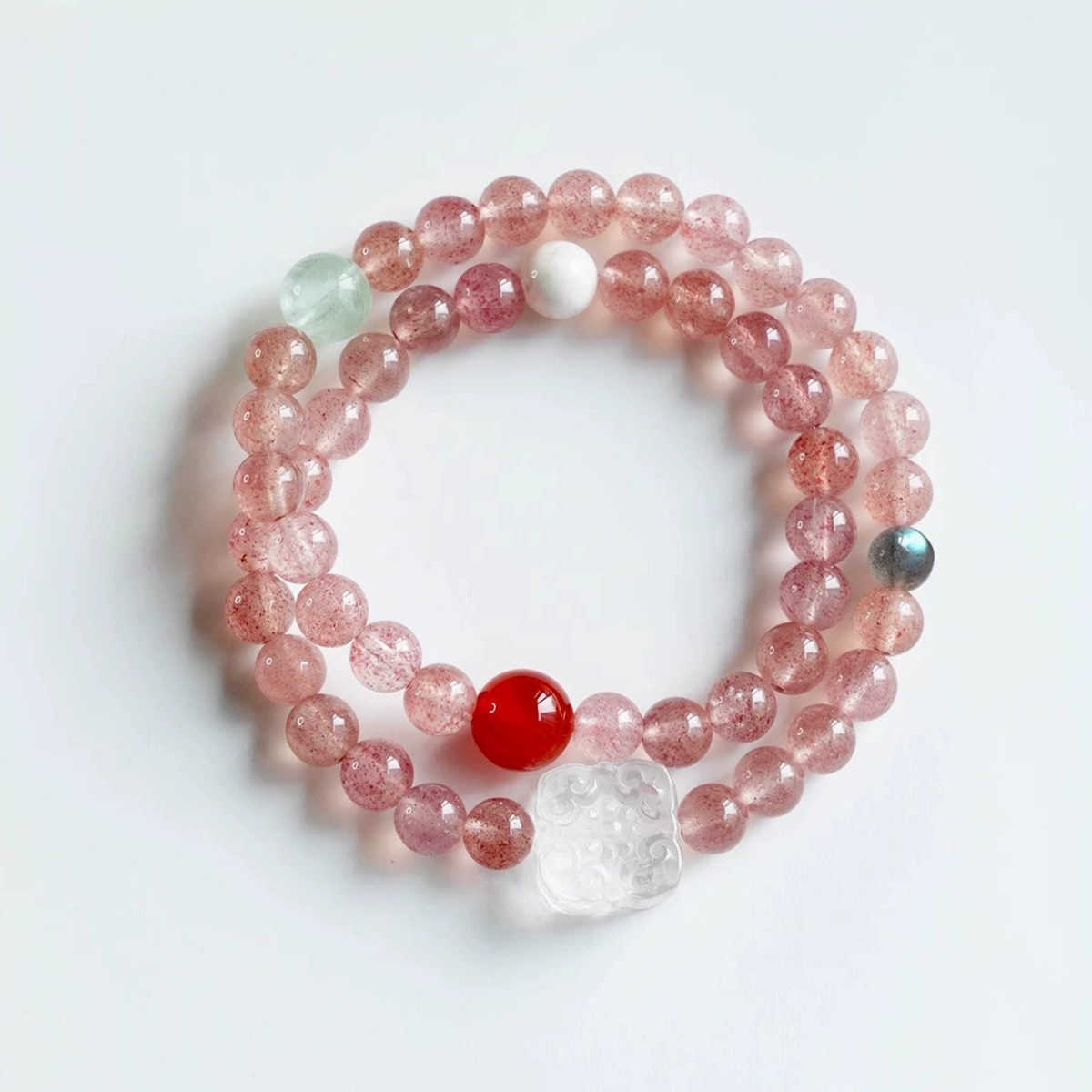 OZ Dorothy Series PK1003 Strawberry Rose Quartz Bracelet