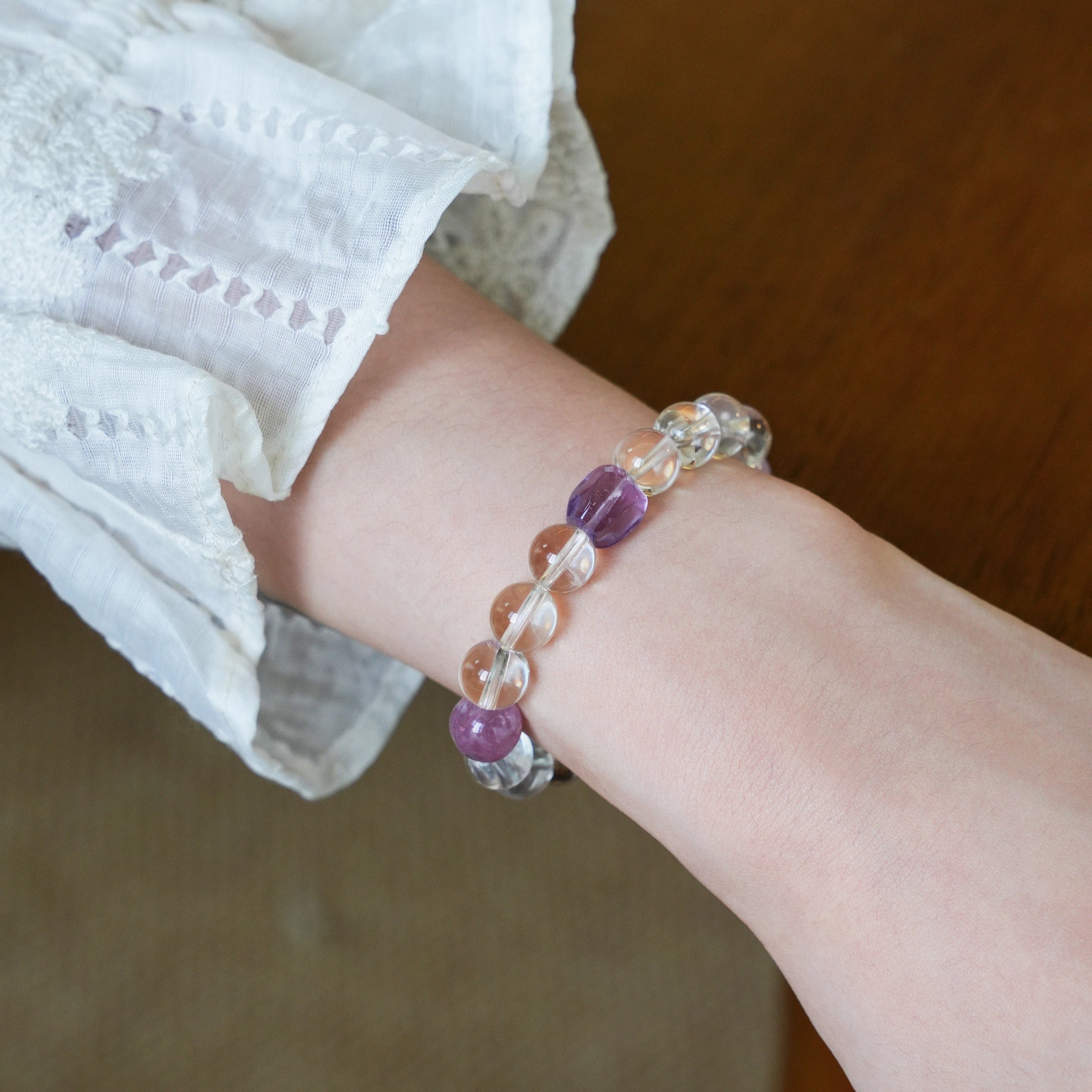 OZ Dorothy Series WH1004 Clear Quartz Amethyst Bracelet