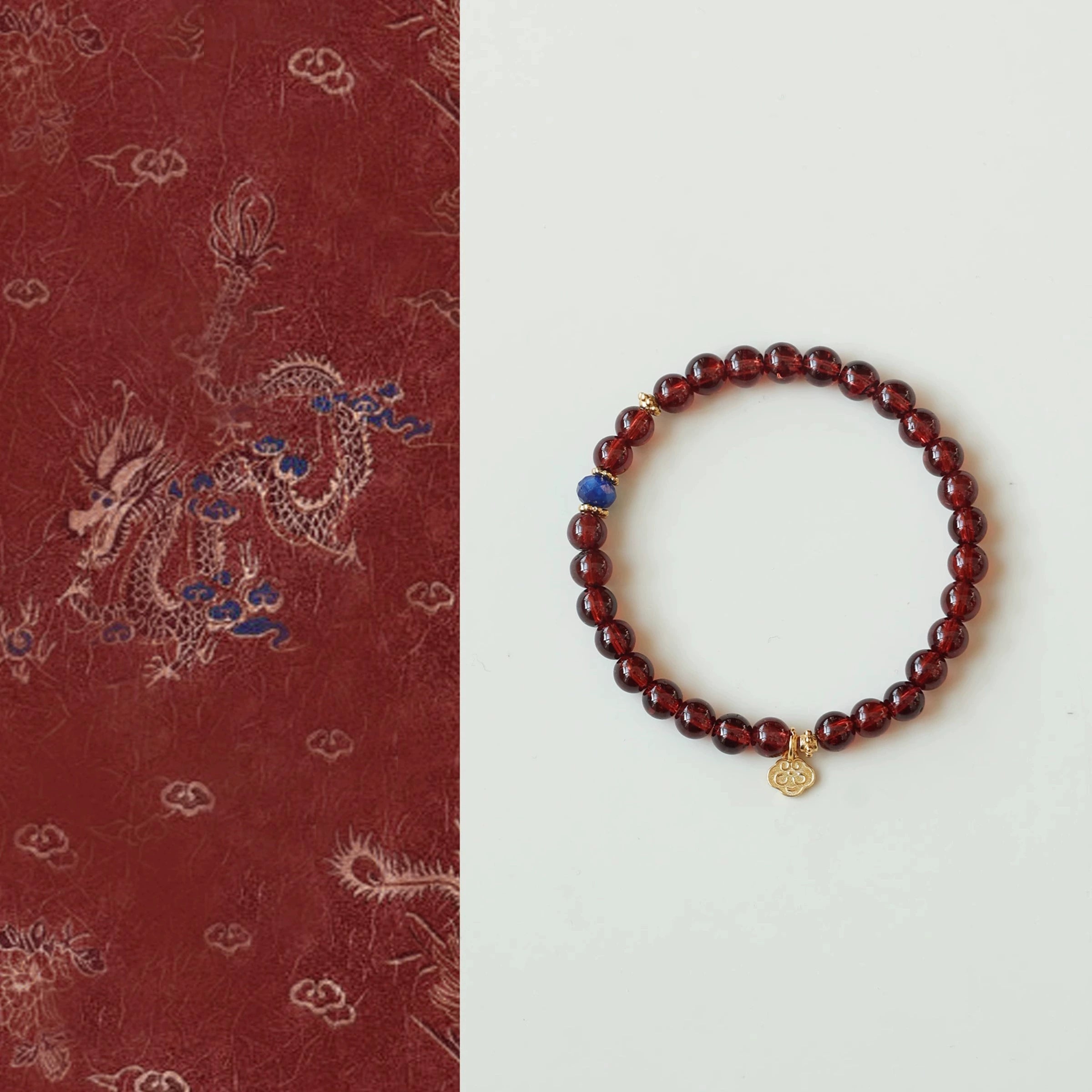 OZ Himalaya Series RD1000 Garnet & Blue Quartz Bracelet