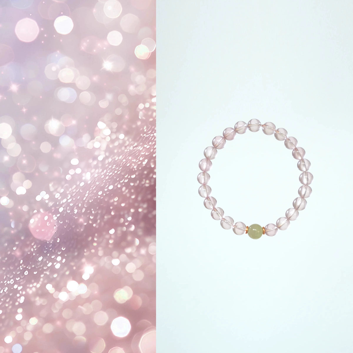 OZ Dorothy Series PK1005 Mozambique Star Six-Pointed Star Rose Quartz Bracelet