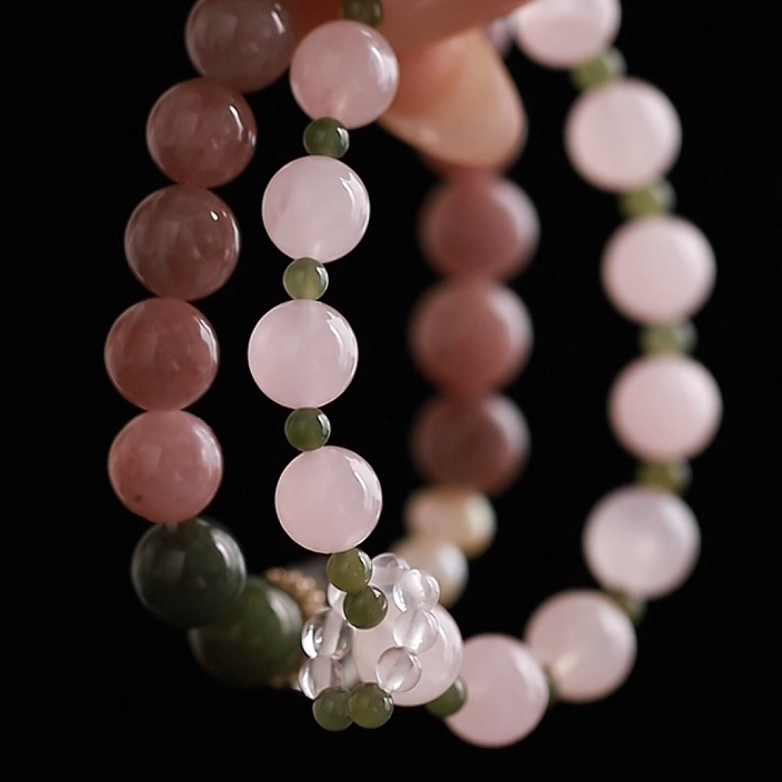 OZ Himalaya Series PK1014 Elegant Purple Lepidolite Bracelet with Pearl Accents