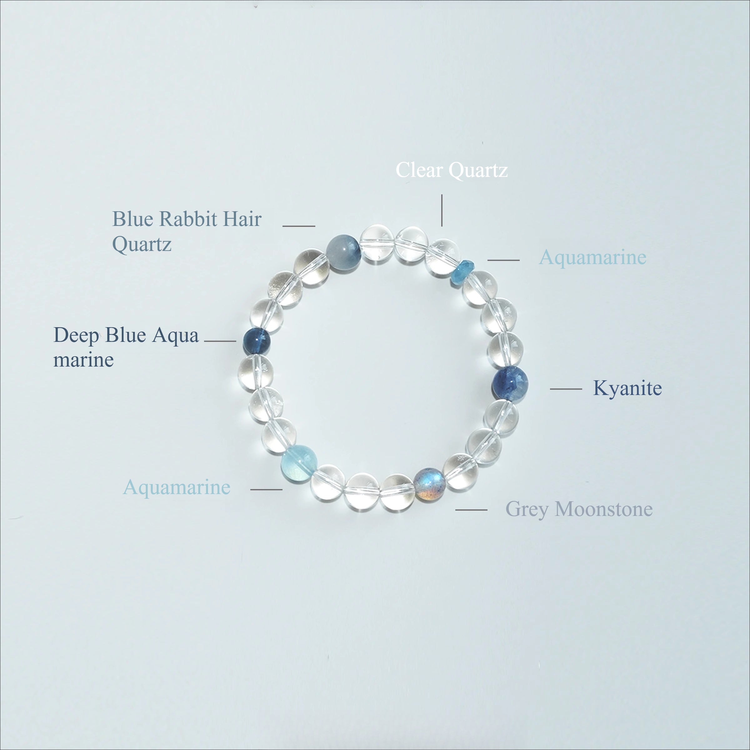 OZ Dorothy Series WH1005 Clarity Clear Quartz & Aquamarine