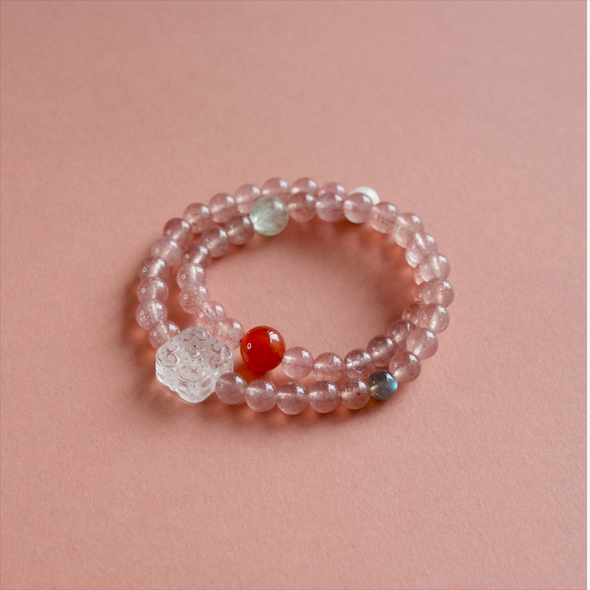 OZ Dorothy Series PK1003 Strawberry Rose Quartz Bracelet