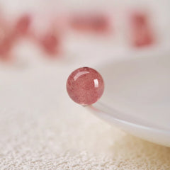 OZ DIY RD6002 Strawberry Quartz Loose Bead